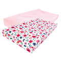 Girls Organic Changing Pad Cover, Blossom Meadow