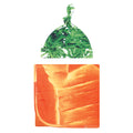 Unisex Organic Swaddle Blanket and Head Accessory Set, Harvest Orange