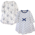 Girls Organic Dresses Set, Azure Elephant