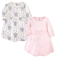 Girls Organic Dresses Set, Blush Elephant