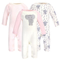 Girls Organic Cotton Jumpsuits, Blush Trunk Pals