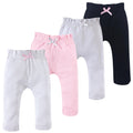 Girls Organic Pants Set, Silver Petal