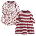 Girls Organic Dresses Set, Crimson Twig