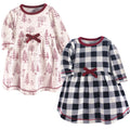 Girls Organic Dresses Set, Snowy Forest