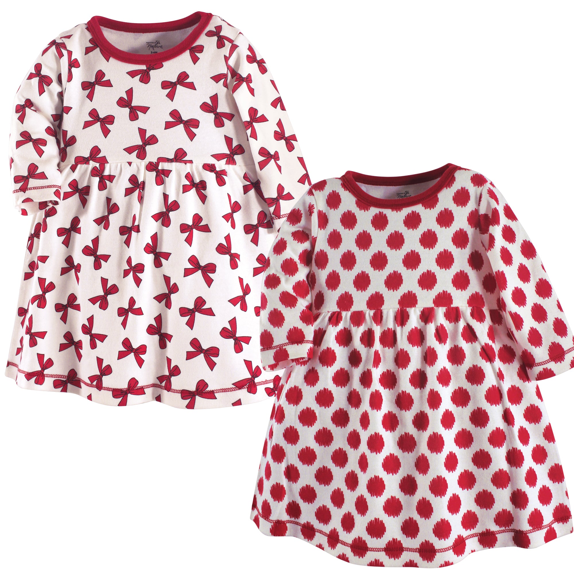 Girls Organic Dresses Set, Blush Ribbons