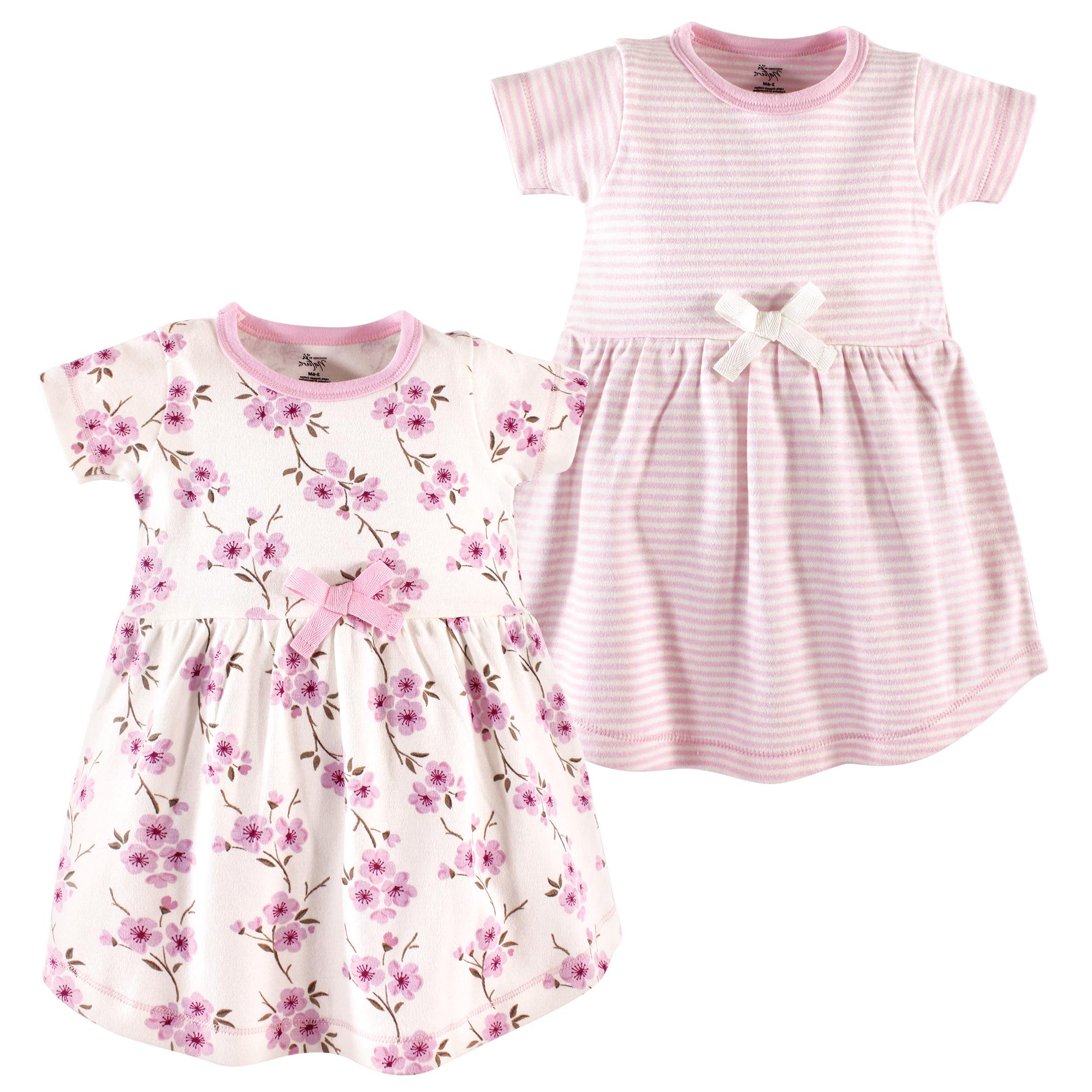 Girls Organic Dresses Set, Sakura Blossom Pink