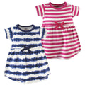 Girls Organic Dresses Set, Sky Ribbon Swirl