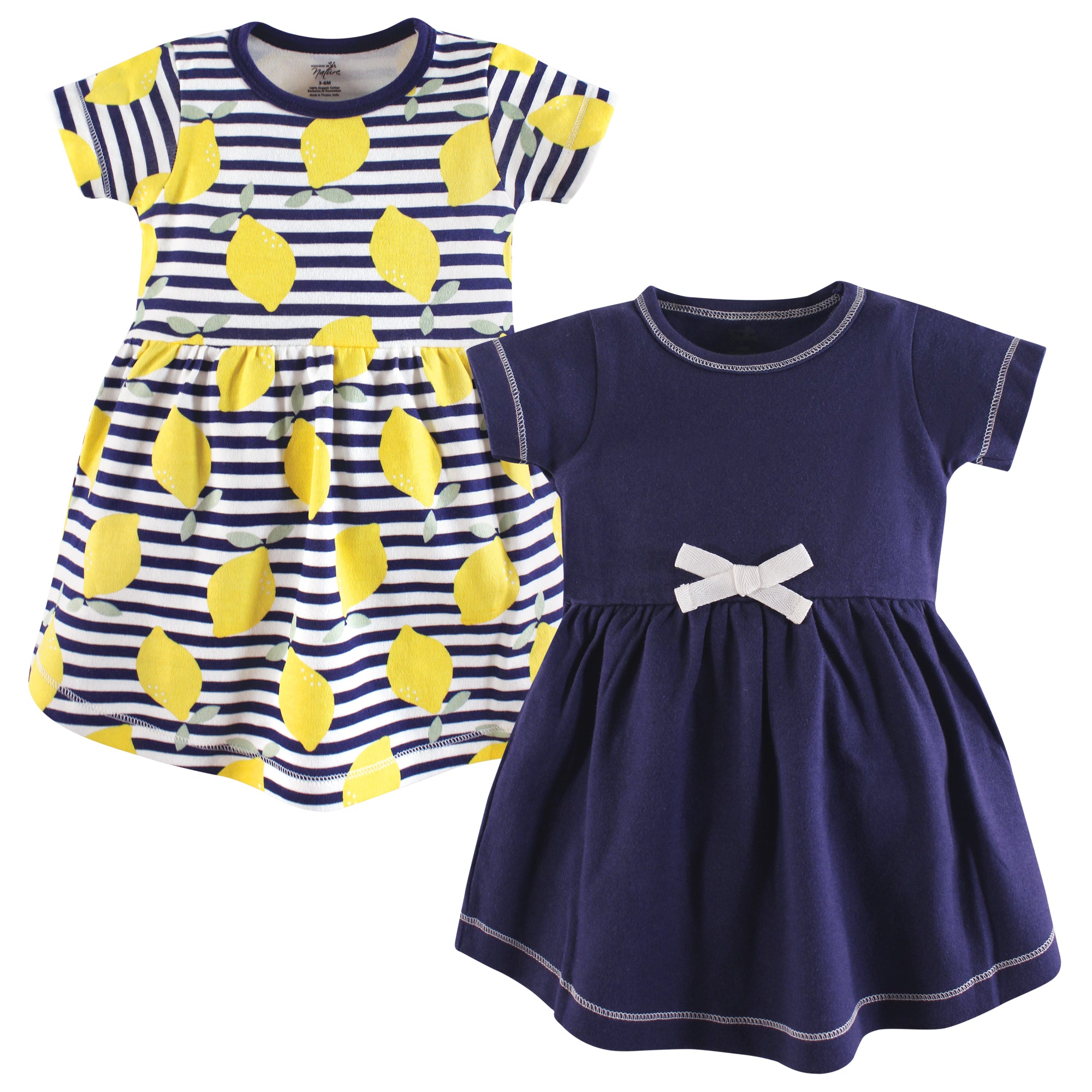 Girls Organic Dresses Set, Citrus Zest