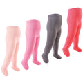Girls Organic Cotton Tights Set, Salmon Stone