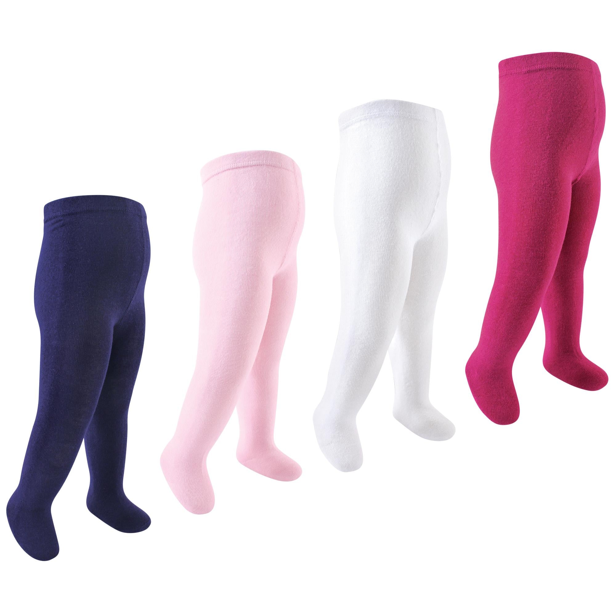 Girls Organic Cotton Tights Set, Blush Buttercream