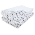 Boys Organic Changing Pad Cover, Prehistoric Teal