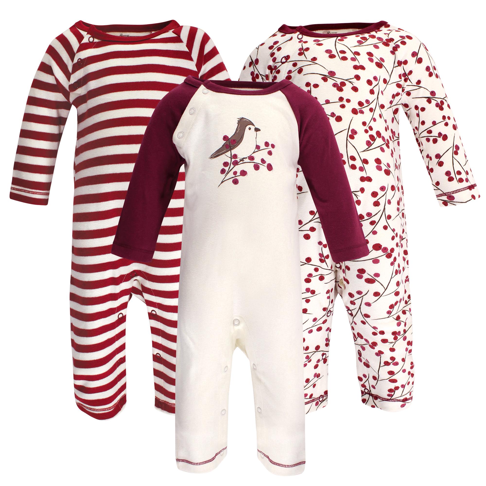 Girls Organic Cotton Jumpsuits, Crimson Twig