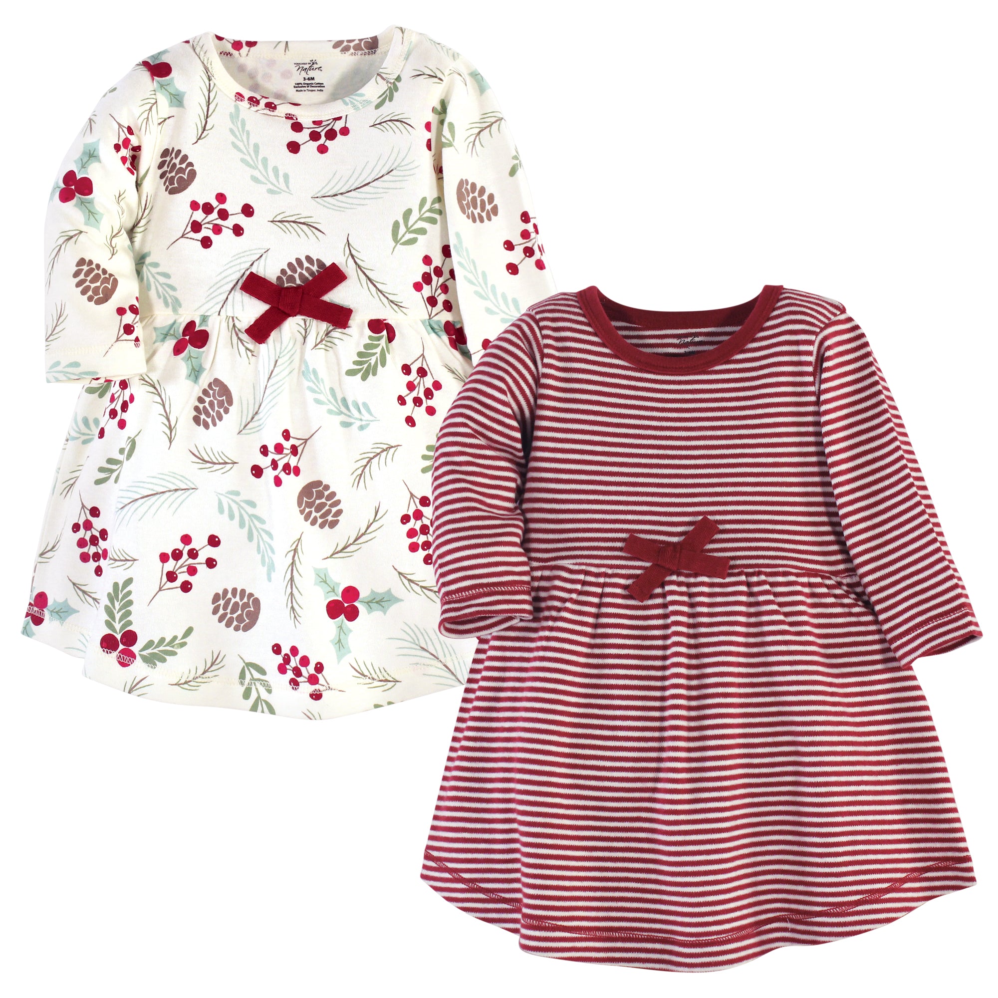 Girls Organic Dresses Set, Winter Currant