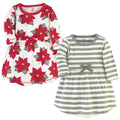 Girls Organic Dresses Set, Holiday Crimson