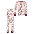 Girls Organic Snug Fit Pajama Set, Crimson Twig