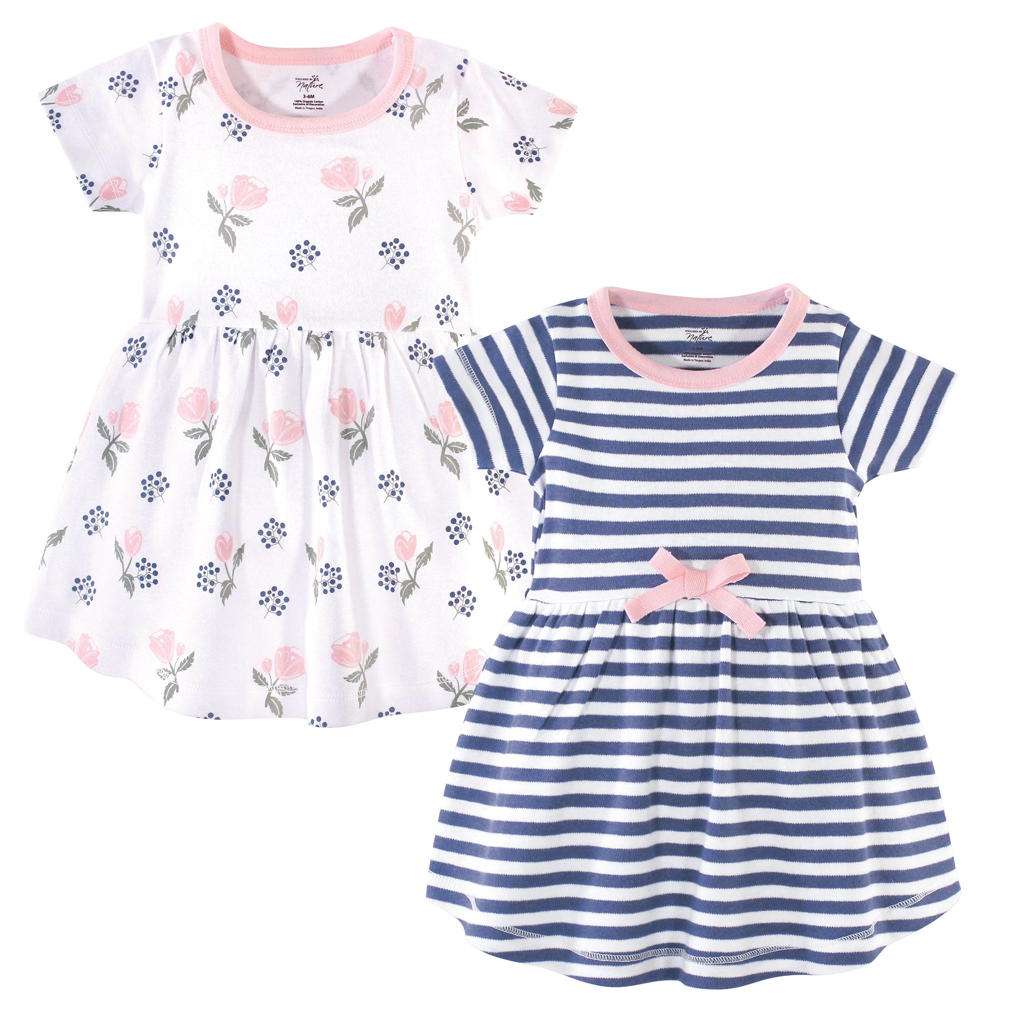 Girls Organic Dresses Set, Roseberry Blossom