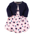 Girls Organic Dress and Cardigan Set, Spring Petals