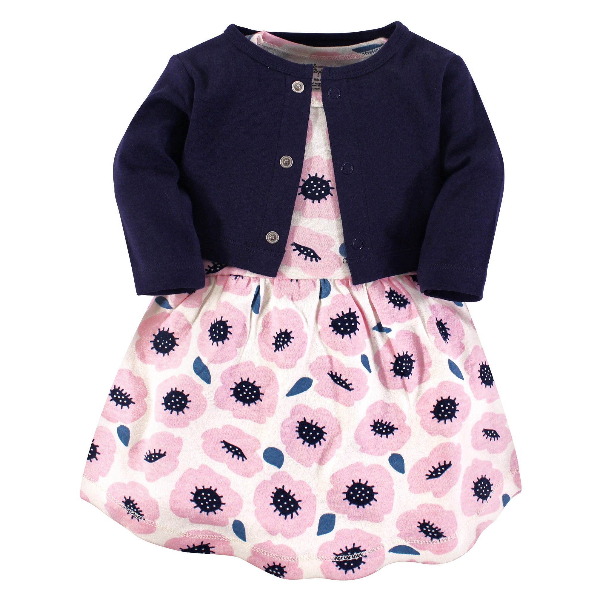 Girls Organic Dress and Cardigan Set, Spring Petals