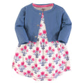 Girls Organic Dress and Cardigan Set, Whimsical Meadow