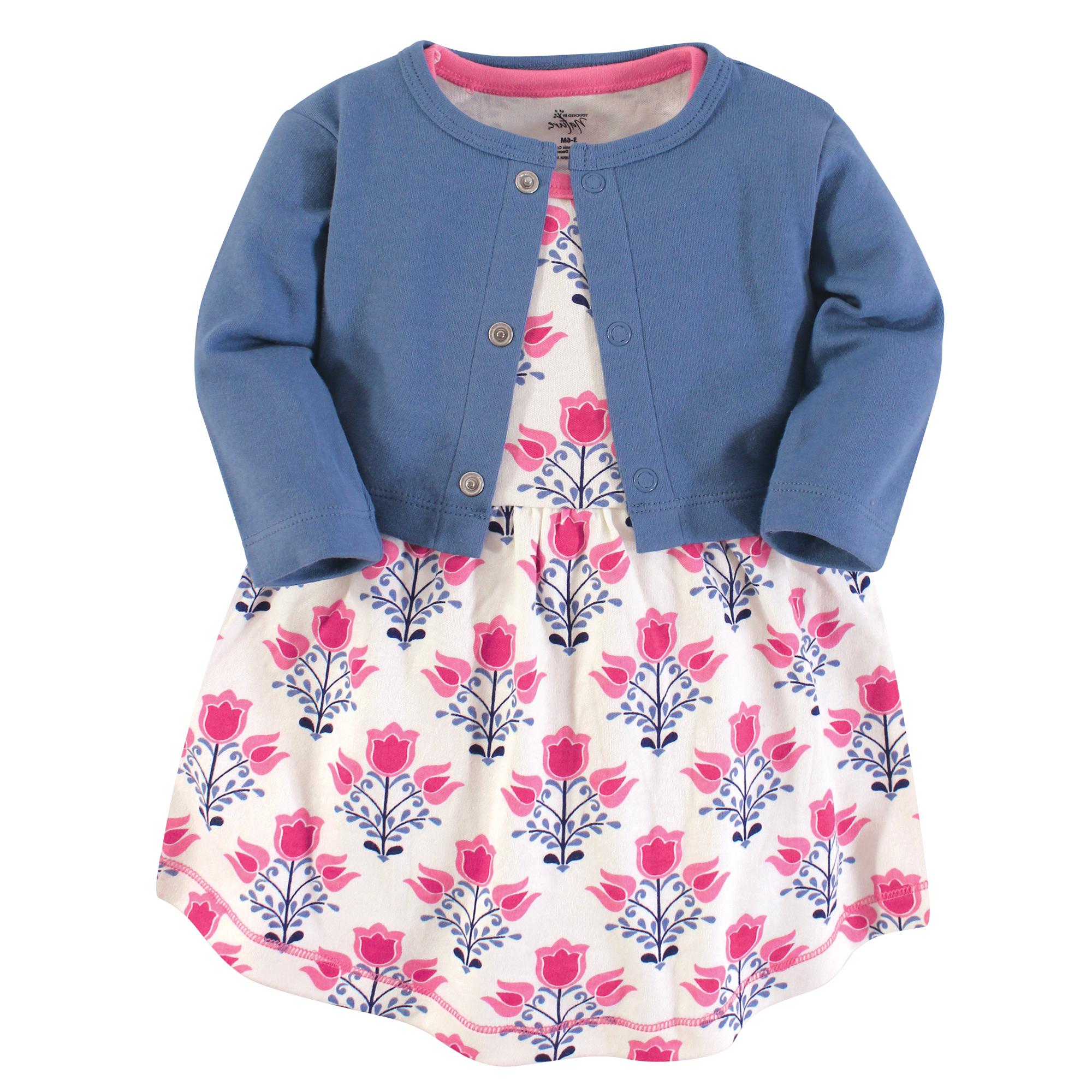 Girls Organic Dress and Cardigan Set, Whimsical Meadow