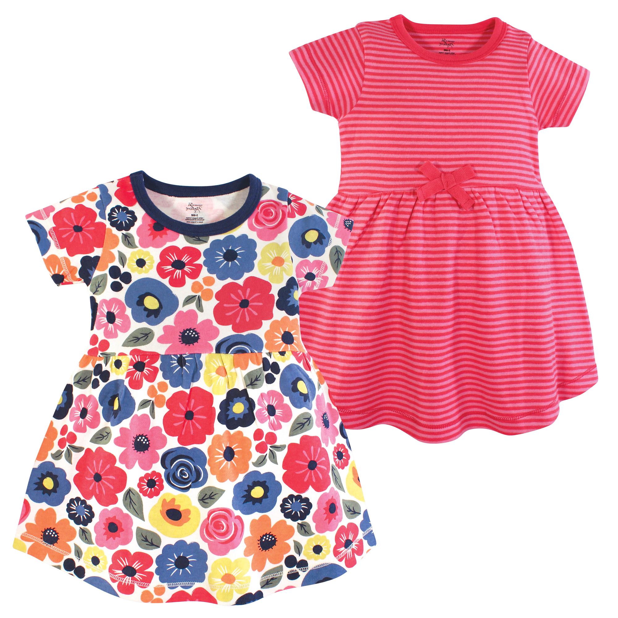 Girls Organic Dresses Set, Radiant Floral Blossom