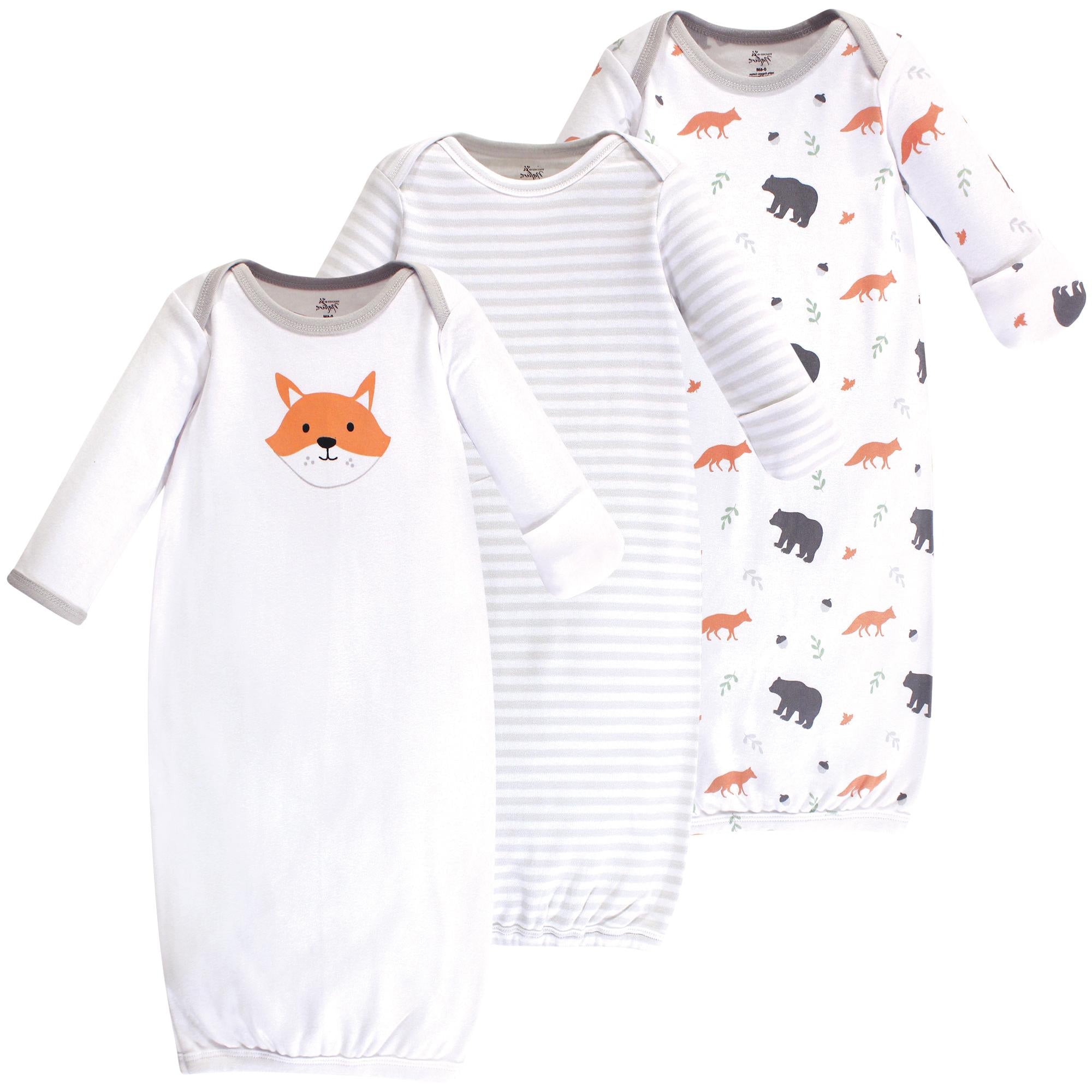 Boys Organic Baby Gowns, Silver Forest Kit