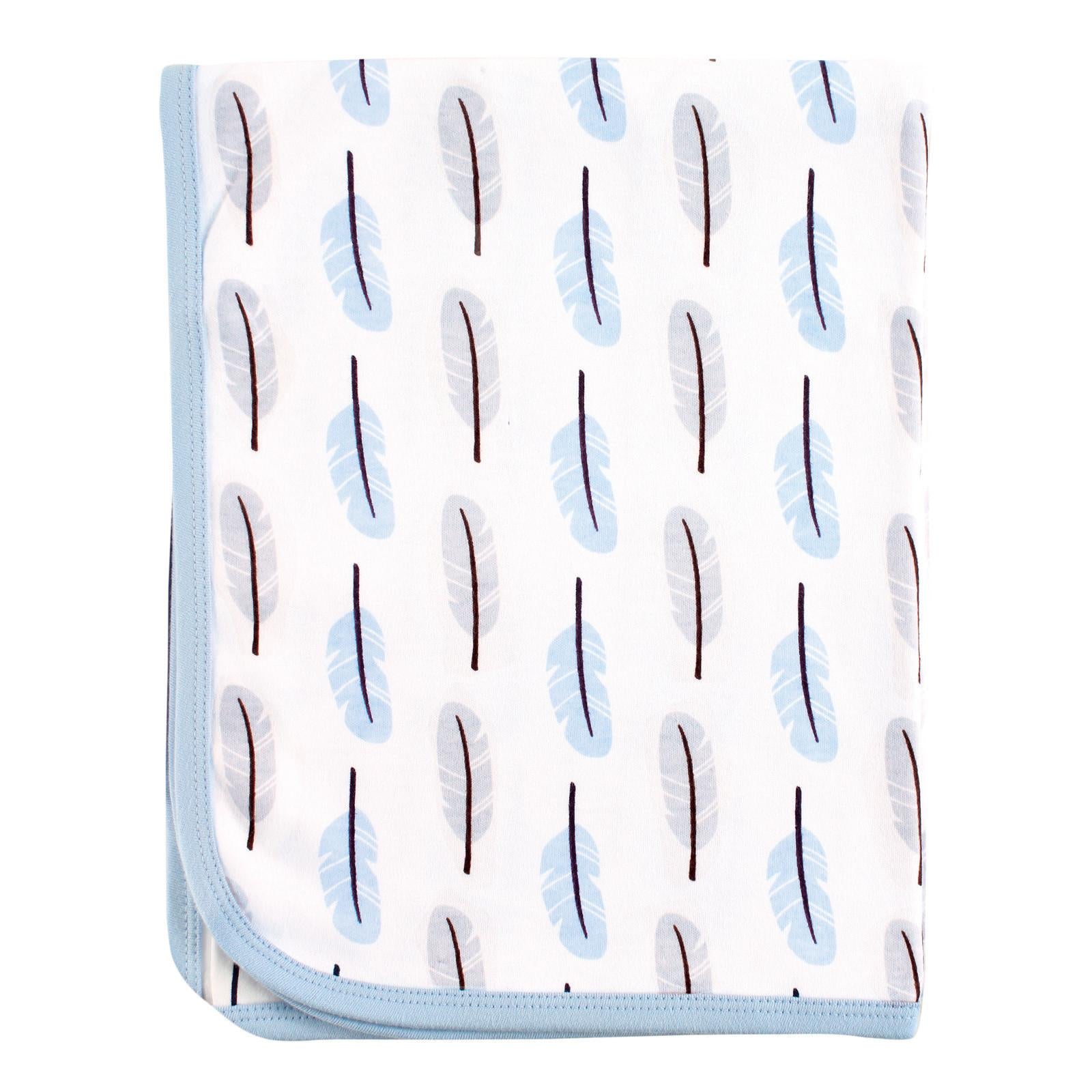 Boys Organic Multi-Use Swaddle Blanket, Soft Pink Plumage