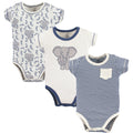 Boys Organic Essentials Bodysuits, Pachyderm Gray