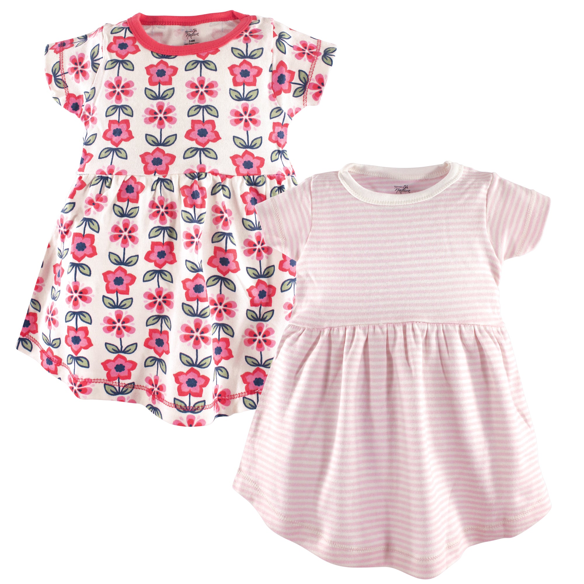 Girls Organic Dresses Set, Floral Petal