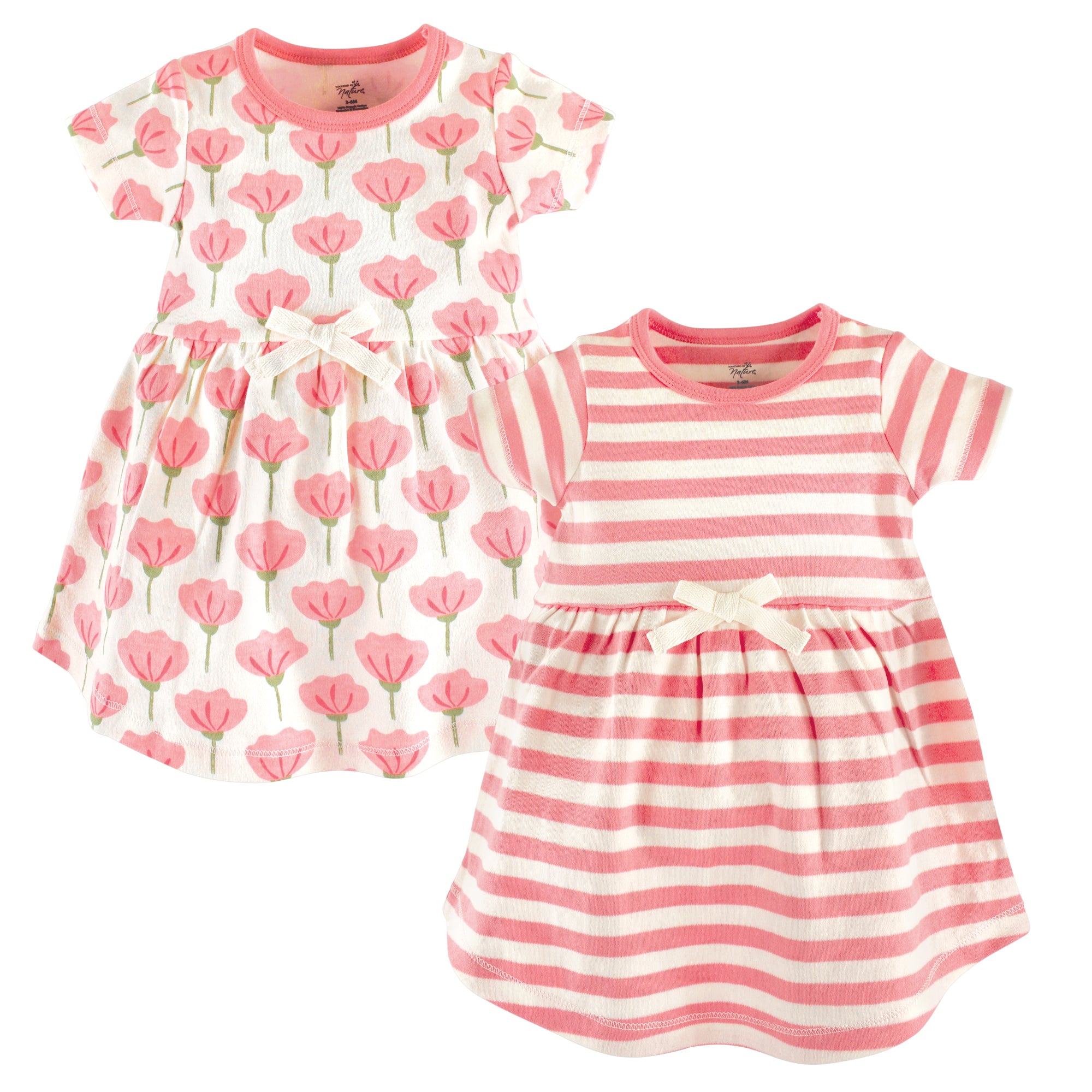 Girls Organic Dresses Set, Petal Blossom Pink