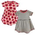 Girls Organic Dresses Set, Scarlet Bloom