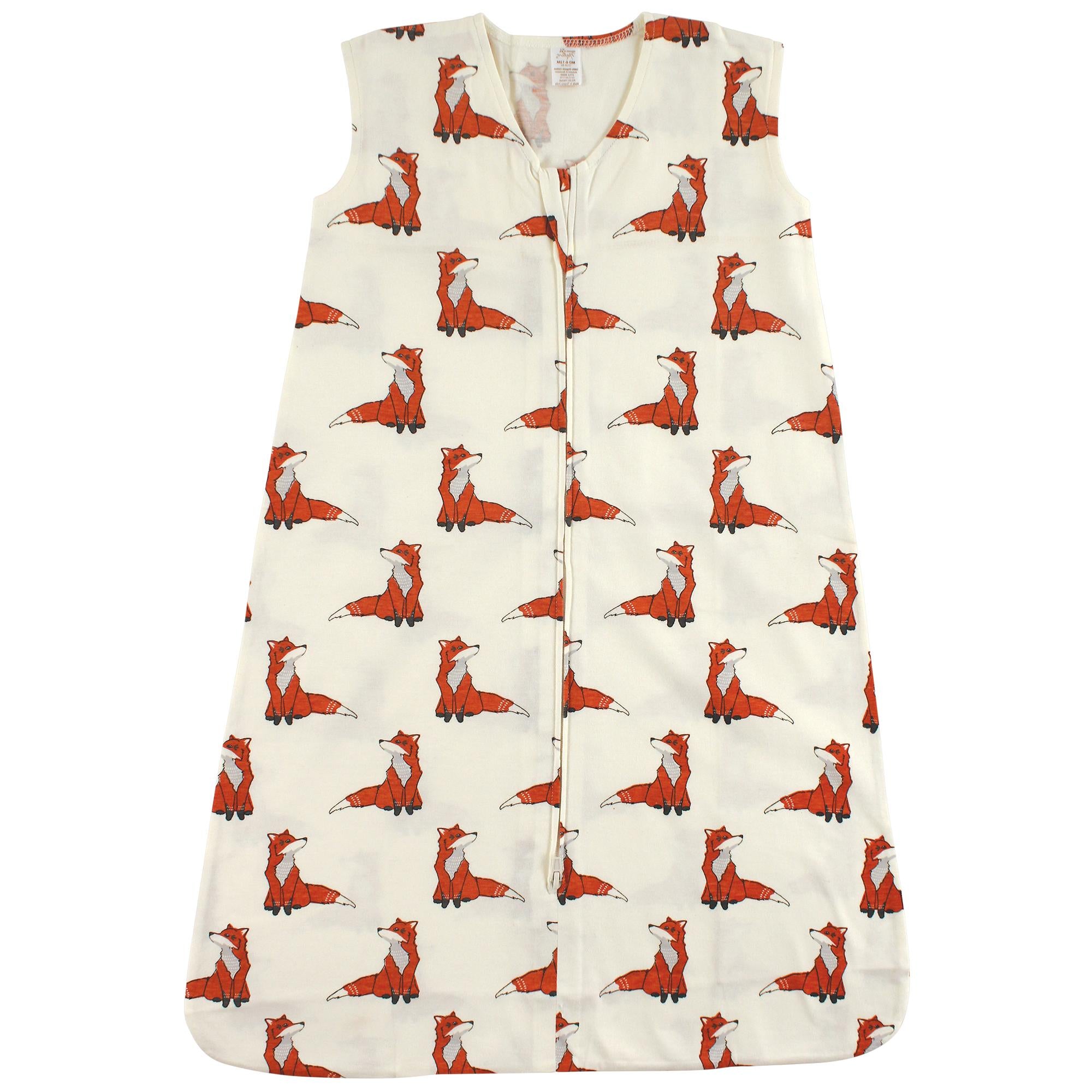 Boys Organic Sleeveless Sleep Sack, Wilderness Rust Fox