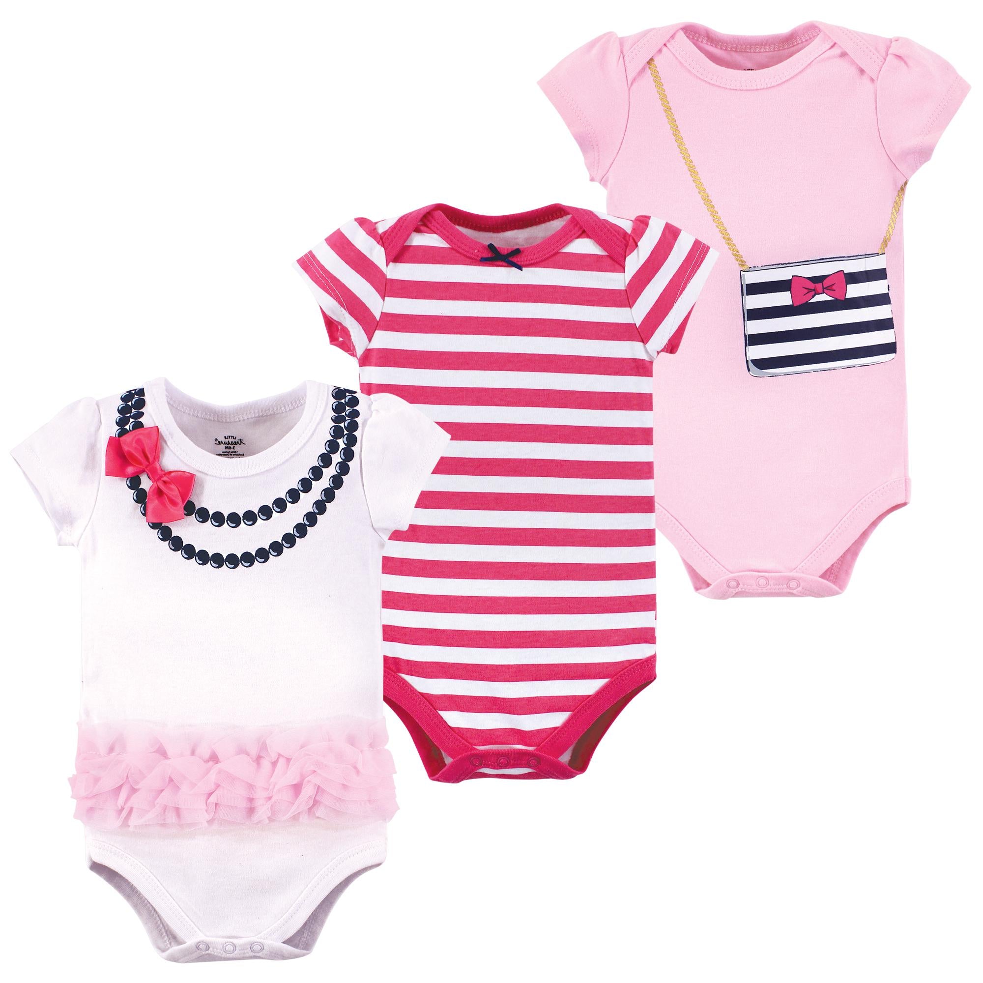 Girls Essentials Bodysuits, Blush Navy Trinket