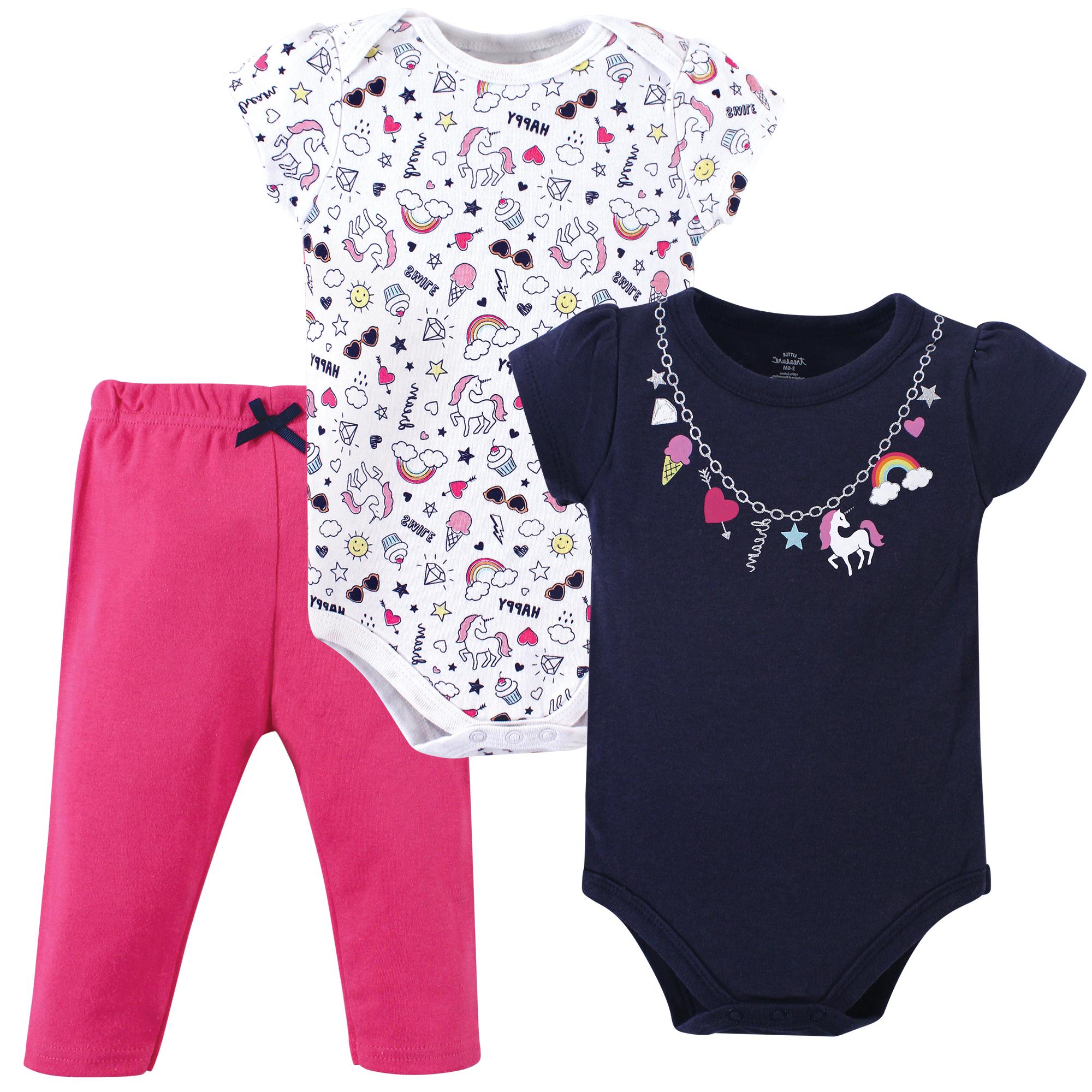Girls Matching Bodysuit and Pants Bundle, Radiant Rainbows