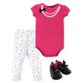 Girls Bodysuit, Pants and Shoes Bundle, Festive Blossom