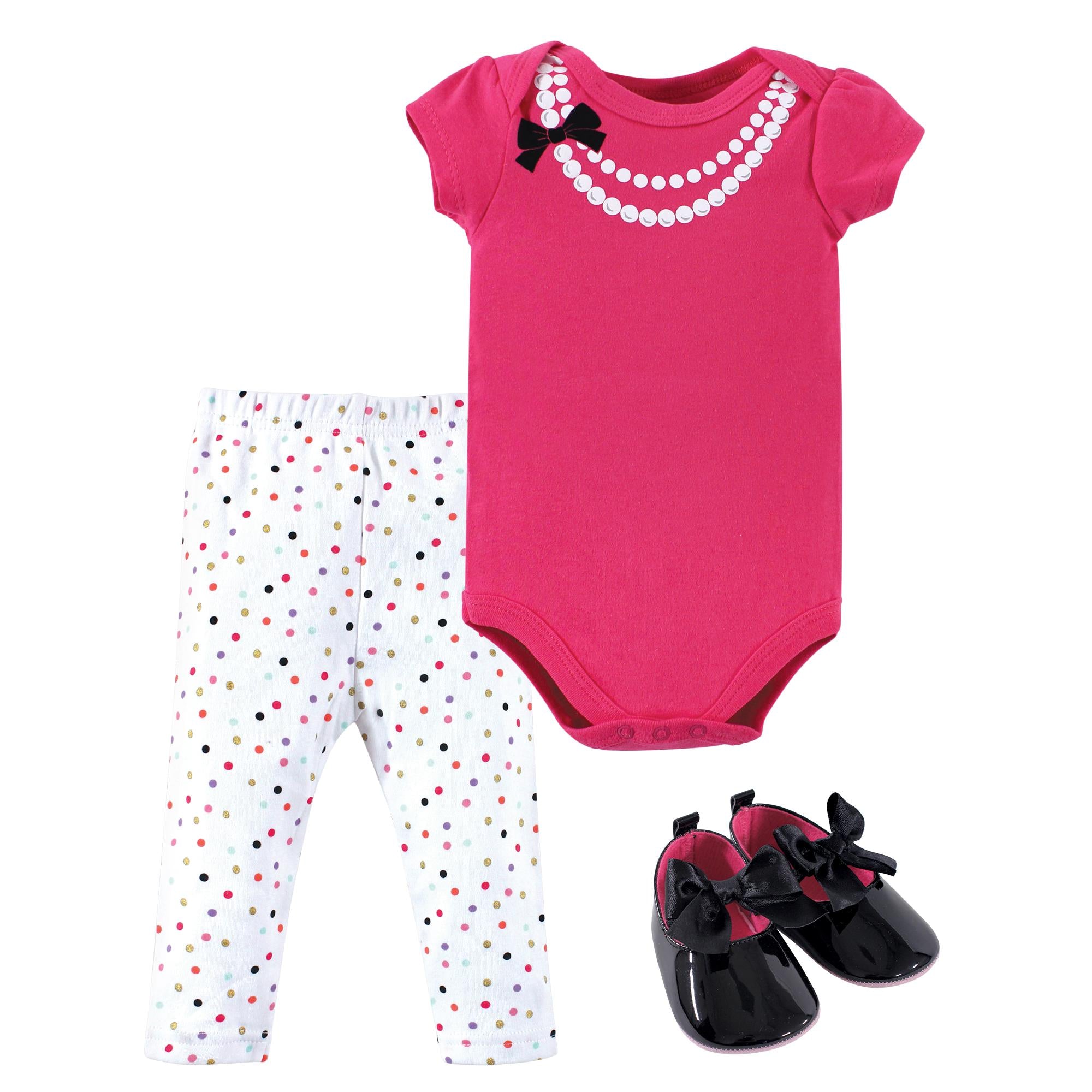 Girls Bodysuit, Pants and Shoes Bundle, Festive Blossom