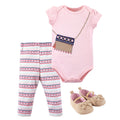 Girls Bodysuit, Pants and Shoes Bundle, Boho Petal