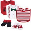 Boys Matching Bib and Socks Feeding Set, Yuletide Straps