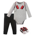 Boys Bodysuit, Pants and Shoes Bundle, DJ Beat Gray