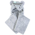 Unisex Cozy Hooded Plush Blanket, Safari Slate Elephant