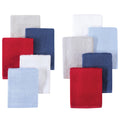 Boys Bamboo Rayon Washcloths, Indigo Crimson 10-Count