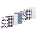 Boys Flannel Burp Cloth Bundle, Dapper Dude Blue
