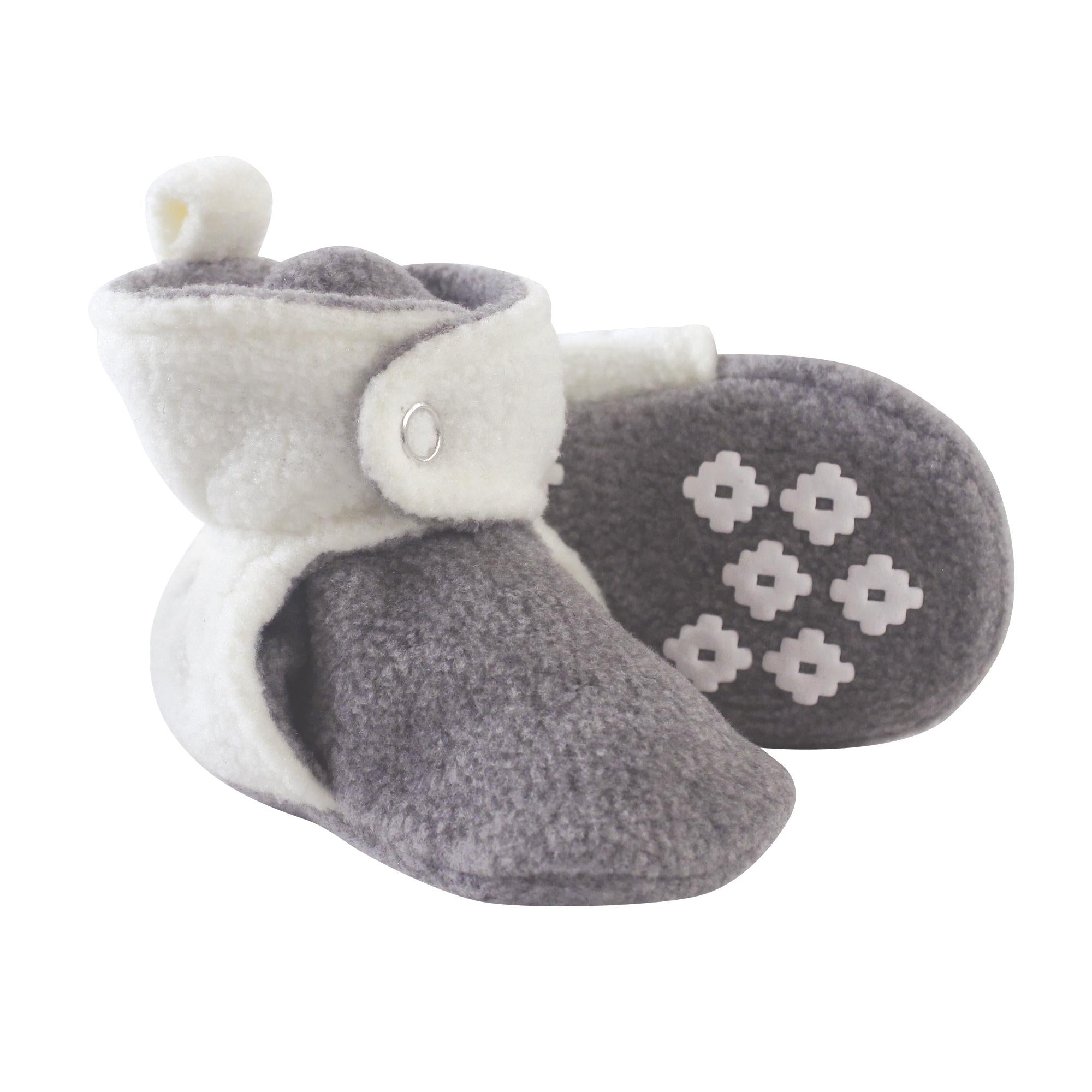 Unisex Fleece Booties, Misty Ash Cream