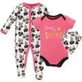 Girls Jumpsuit Bodysuit and Bib Bundle, Radiant Glimmer