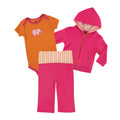 Girls Hoodie, Bodysuit or Top Set, Blush Elephant