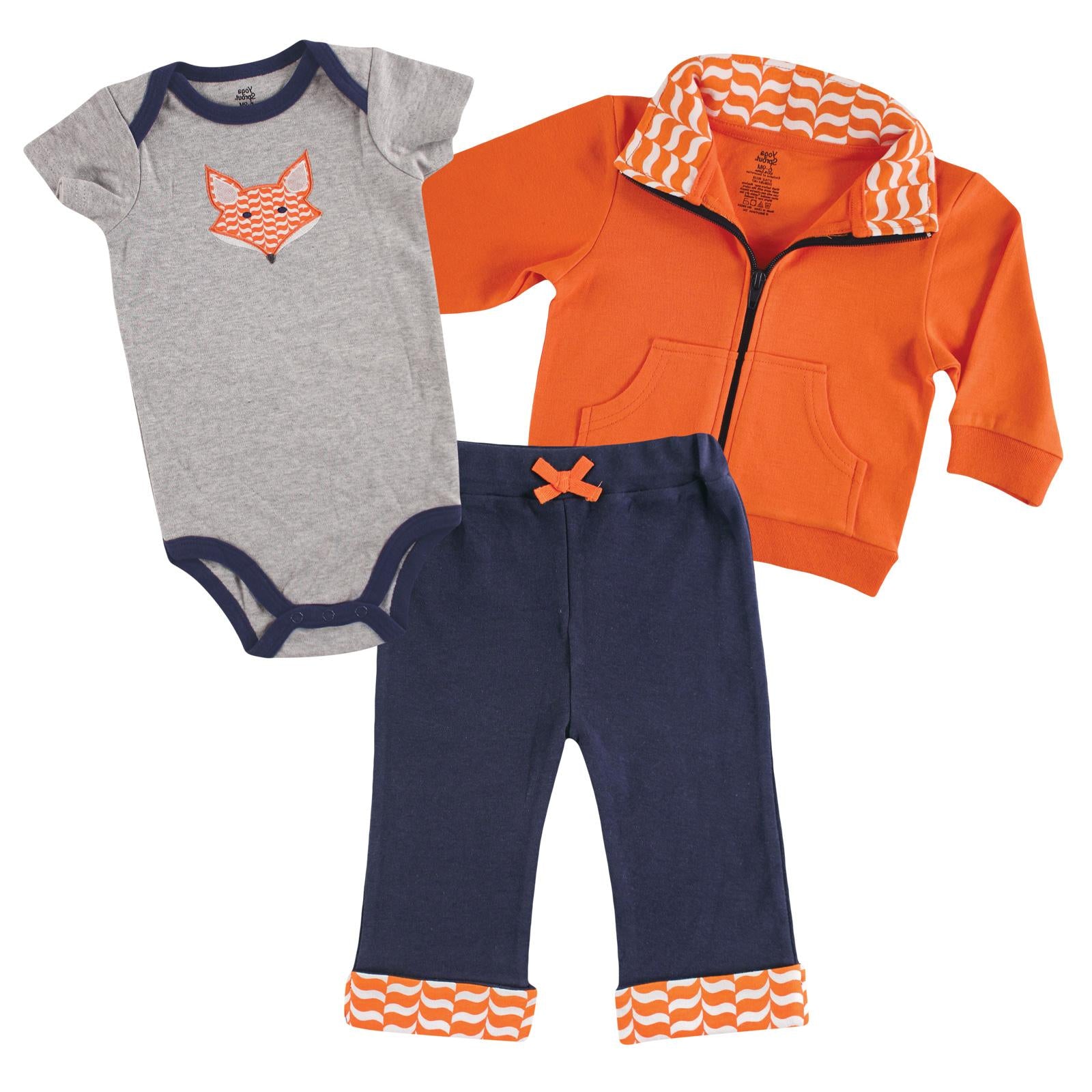 Boys Hoodie, Bodysuit or Top Set, Cinnamon Fox