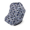 Girls Car Seat Canopy, Indigo Mosaic