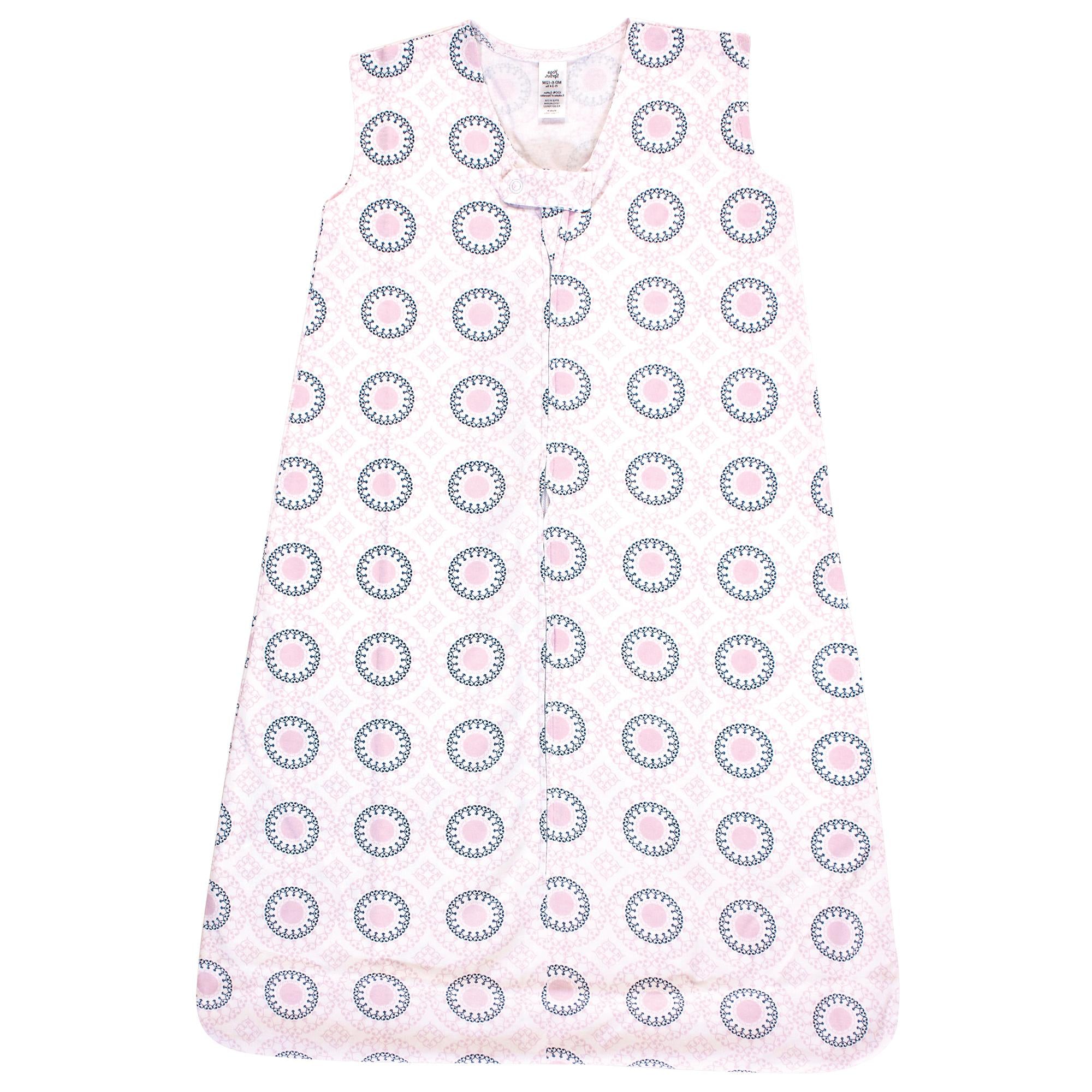 Girls Sleeveless Jersey Sleep Sack, Decorative Bloom