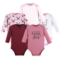 Girls Essentials Bodysuits, Petal Pink Owl