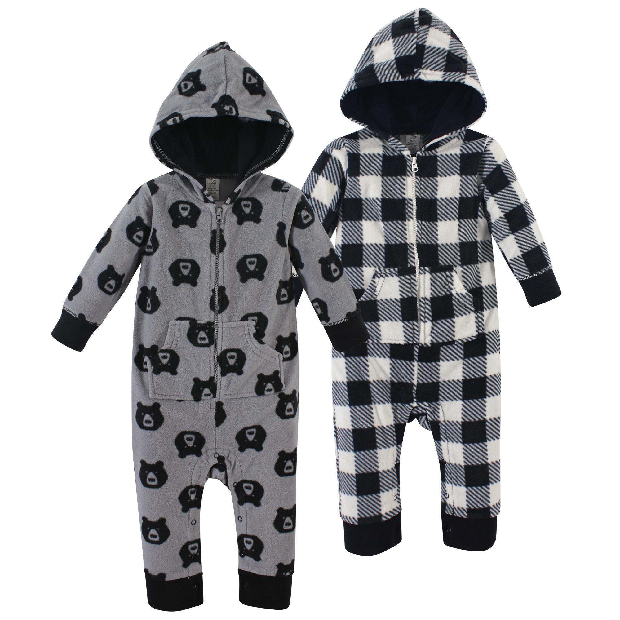 Boys Fleece Hooded Jumpsuits, Cuddly Cub